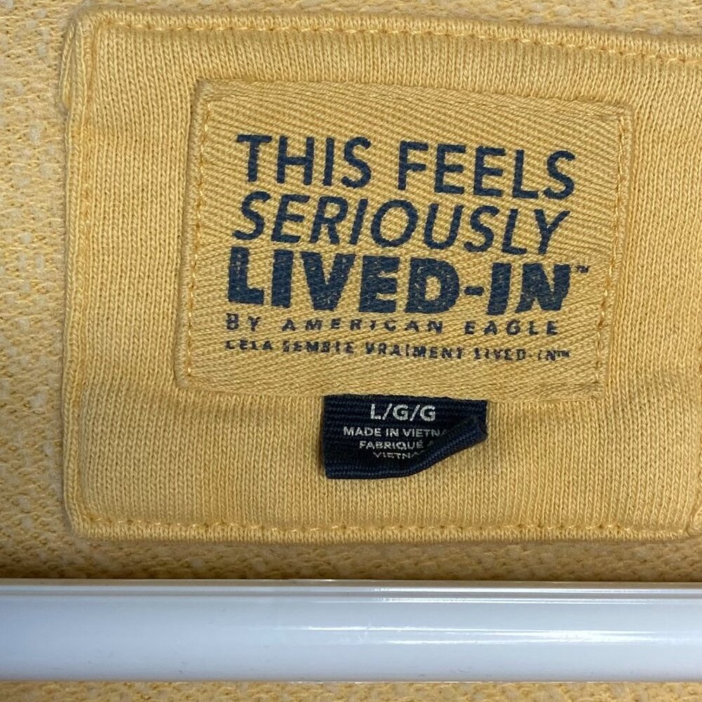 American Eagle Yellow Lived-In Crewneck - Picture 3 of 6